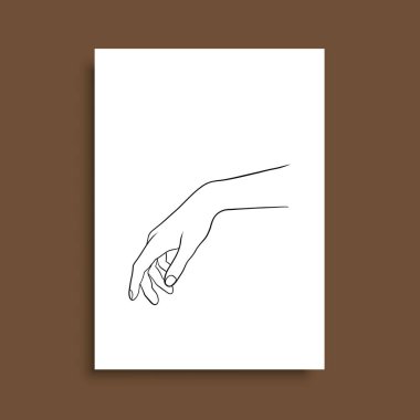 Vektör resminin asgari ve soyut sürekli çizimi. Vektör EPS10.