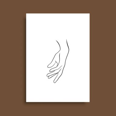 Vektör resminin asgari ve soyut sürekli çizimi. Vektör EPS10.