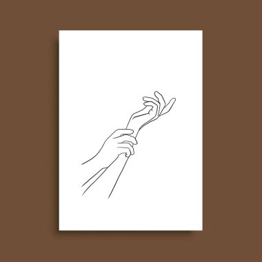 Vektör resminin asgari ve soyut sürekli çizimi. Vektör EPS10.