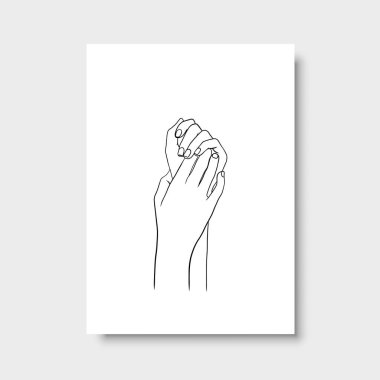 Vektör resminin asgari ve soyut sürekli çizimi. Vektör EPS10.