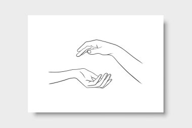 Vektör resminin asgari ve soyut sürekli çizimi. Vektör EPS10.