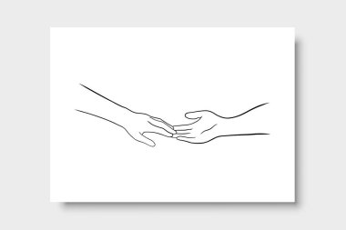 Vektör resminin asgari ve soyut sürekli çizimi. Vektör EPS10.