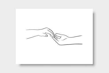 Vektör resminin asgari ve soyut sürekli çizimi. Vektör EPS10.