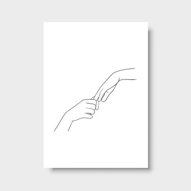 Vektör resminin asgari ve soyut sürekli çizimi. Vektör EPS10.