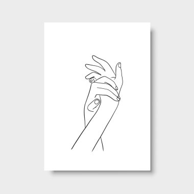 Vektör resminin asgari ve soyut sürekli çizimi. Vektör EPS10.