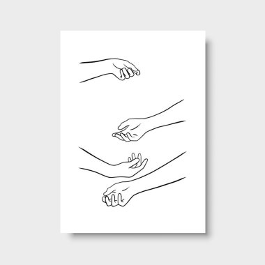 Vektör resminin asgari ve soyut sürekli çizimi. Vektör EPS10.