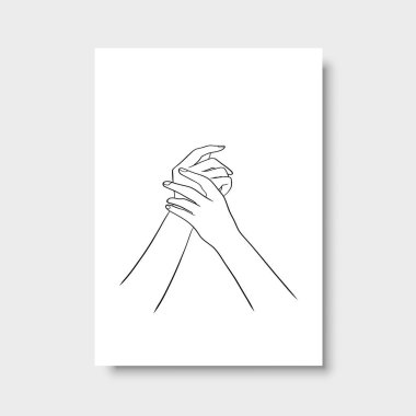 Vektör resminin asgari ve soyut sürekli çizimi. Vektör EPS10.