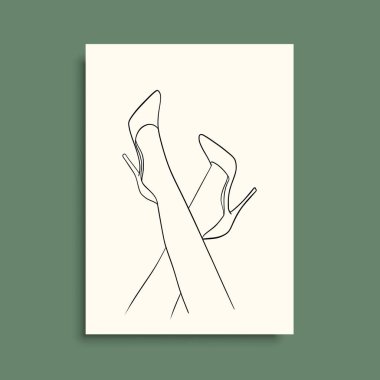 Vektör resminin asgari ve soyut sürekli çizimi. Vektör EPS10.