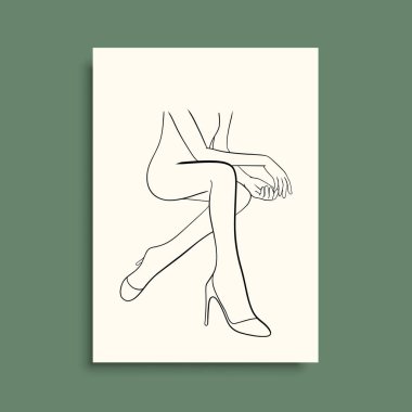 Vektör resminin asgari ve soyut sürekli çizimi. Vektör EPS10.