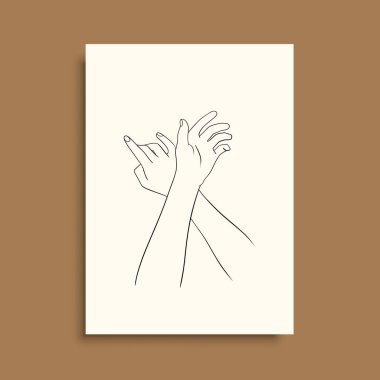 Vektör resminin asgari ve soyut sürekli çizimi. Vektör EPS10.