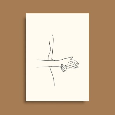 Vektör resminin asgari ve soyut sürekli çizimi. Vektör EPS10.