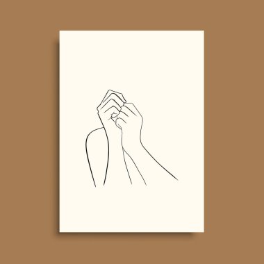 Vektör resminin asgari ve soyut sürekli çizimi. Vektör EPS10.