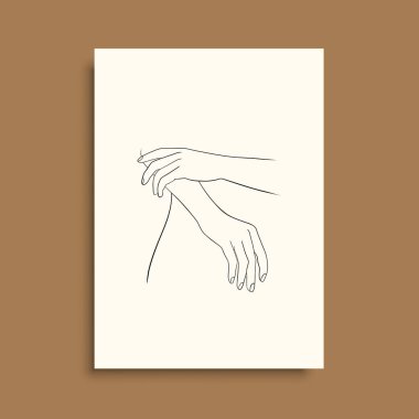 Vektör resminin asgari ve soyut sürekli çizimi. Vektör EPS10.