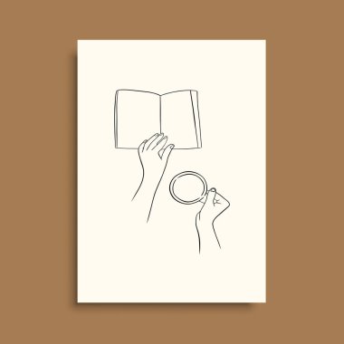 Vektör resminin asgari ve soyut sürekli çizimi. Vektör EPS10.