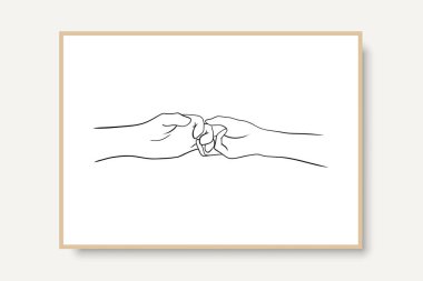 Vektör resminin asgari ve soyut sürekli çizimi. Vektör EPS10.