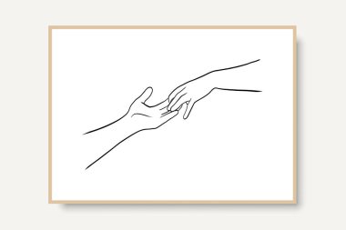 Vektör resminin asgari ve soyut sürekli çizimi. Vektör EPS10.