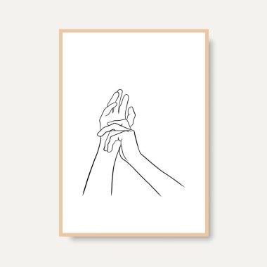 Vektör resminin asgari ve soyut sürekli çizimi. Vektör EPS10.