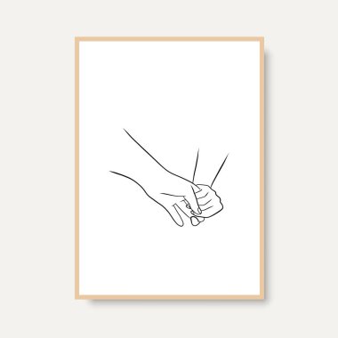 Vektör resminin asgari ve soyut sürekli çizimi. Vektör EPS10.