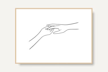 Vektör resminin asgari ve soyut sürekli çizimi. Vektör EPS10.