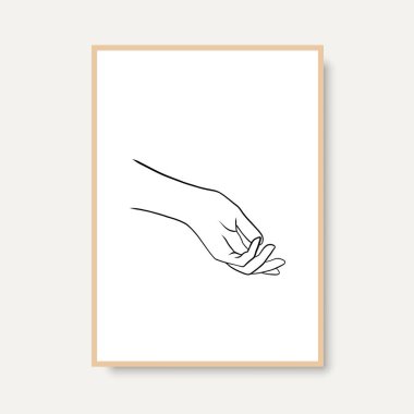 Vektör resminin asgari ve soyut sürekli çizimi. Vektör EPS10.