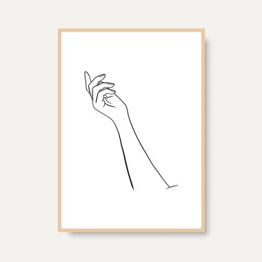 Vektör resminin asgari ve soyut sürekli çizimi. Vektör EPS10.