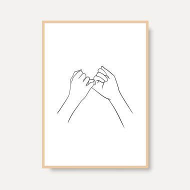 Vektör resminin asgari ve soyut sürekli çizimi. Vektör EPS10.