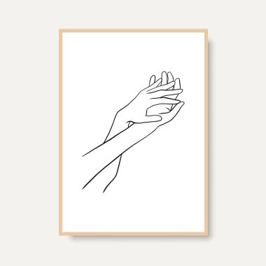 Vektör resminin asgari ve soyut sürekli çizimi. Vektör EPS10.