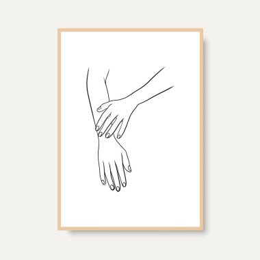 Vektör resminin asgari ve soyut sürekli çizimi. Vektör EPS10.