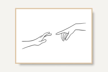 Vektör resminin asgari ve soyut sürekli çizimi. Vektör EPS10.