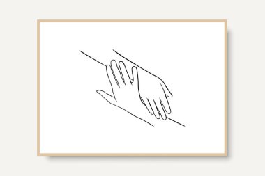 Vektör resminin asgari ve soyut sürekli çizimi. Vektör EPS10.