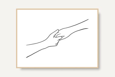 Vektör resminin asgari ve soyut sürekli çizimi. Vektör EPS10.