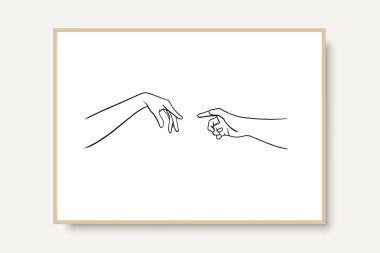 Vektör resminin asgari ve soyut sürekli çizimi. Vektör EPS10.