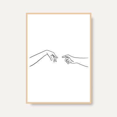 Vektör resminin asgari ve soyut sürekli çizimi. Vektör EPS10.