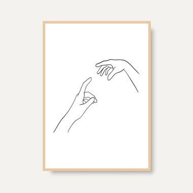 Vektör resminin asgari ve soyut sürekli çizimi. Vektör EPS10.