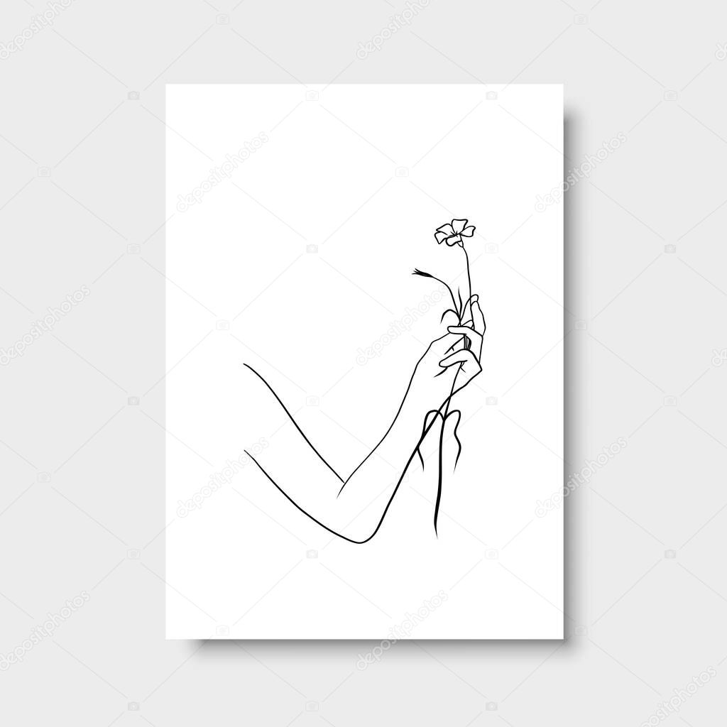 Minimal and abstract continuous line drawing of vector image. Vector EPS10.