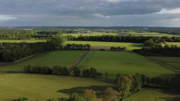 Vista Aérea Sobre Las Tierras Agrícolas Los Países Bajos — Vídeos de Stock