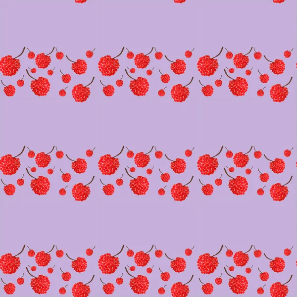 Röda Rowan Bär Lila Bakgrund — Stockfoto