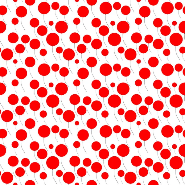 Bezešvé Vzor Hodně Červených Balónků — Stock fotografie