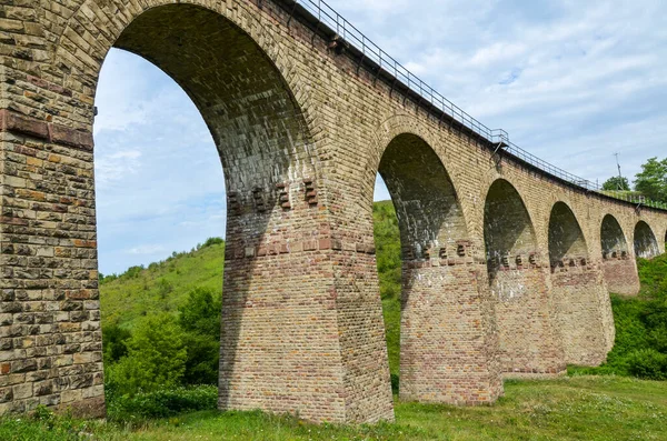 Ősi Viadukt Vasúti Híd Épült Idején Osztrák Magyar Monarchia Nyugat — Stock Fotó