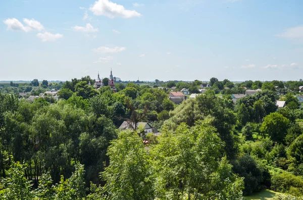 Paisagem Panorâmica Cidade Korets Castelo Korets Rivne Região Ucrânia — Fotografia de Stock