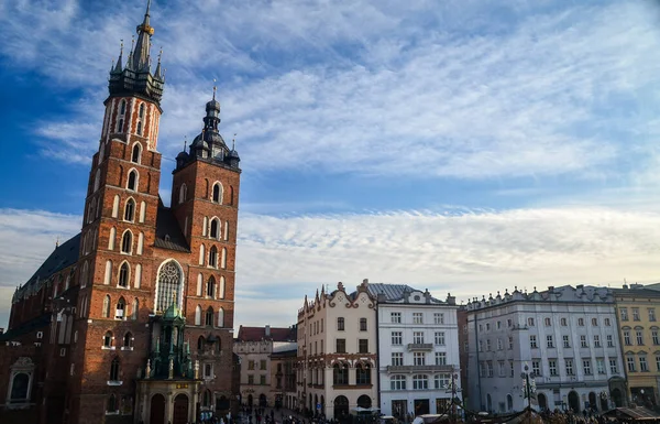 Krakow Polonya Noel Ana Pazar Meydanı — Stok fotoğraf