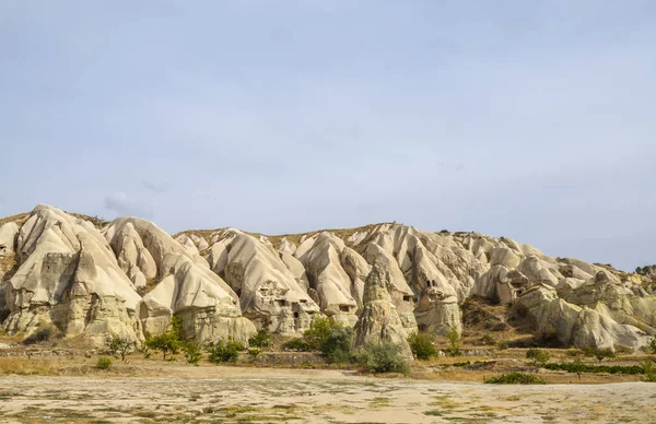 Goereme Kapadokya Türkiye Eşsiz Jeolojik Güzel Kaya Oluşumları — Stok fotoğraf