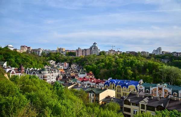 Барвисті Будинки Воздвиженської Подольському Районі Київ Україна — стокове фото