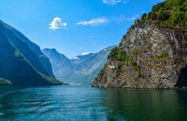 İnanılmaz fiyort Sognefjord, İskandinavya, Norveç 'in kalbine yolculuk