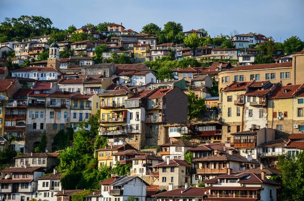 Stadtbild Der Bulgarischen Altstadt Veliko Tarnovo Häuser Mit Traditioneller Architektur — Stockfoto
