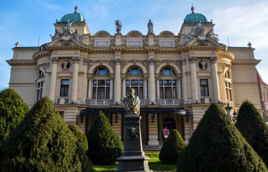 KRAKOW, POLAND - 13 Aralık 2014: Juliusz Slowacki Tiyatrosu Krakow, Polonya 