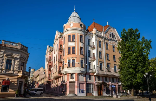 Chernivtsi Ucrania Agosto 2015 Vista Sobre Antiguo Hotel Bristol Desde — Foto de Stock