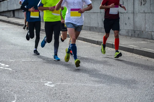 Course Marathon Coureurs Pieds Sur Route Course Jogging Sont Excellents — Photo