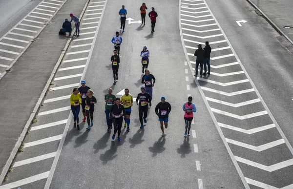 Kyiv Ukraine Ekim 2019 Wizz Air City Maratonu Koşucuların Hava — Stok fotoğraf