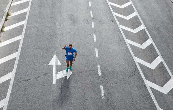 Kyiv Ukraine Ekim 2019 Wizz Air City Maratonu Koşucular Yarışmadan — Stok fotoğraf